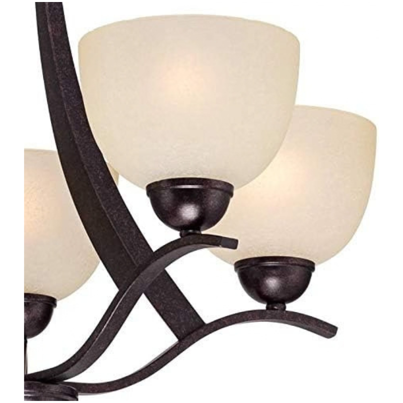 Airington Indian Scavo Glass 5-Light Chandelier