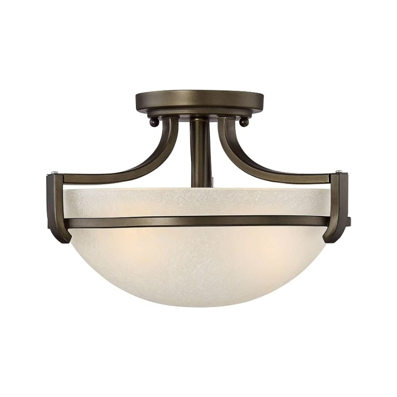 Regency Hill 12" Schoolhouse Semi-Flush Ceiling Light | Lamps Clinic