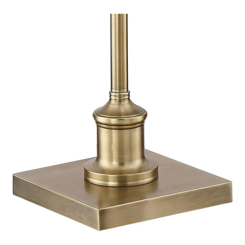 Regency Hill Jenson Aged Brass Adjustable Pharmacy Floor Lamp