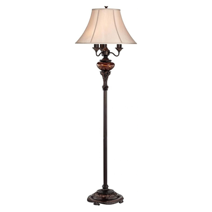 Barnes and Ivy Astor Bronze Tortoise Shell 4-Light Floor Lamp