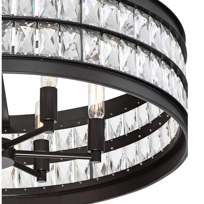 Jaylen Drum K9 Crystal 6-Light Pendant Light