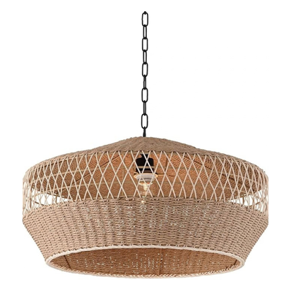 Matias Woven Vine and Rope Pendant Light