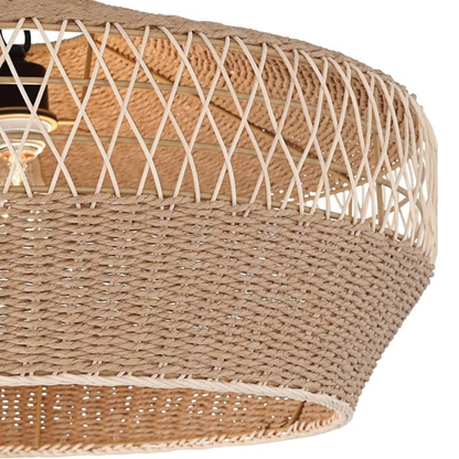 Matias Woven Vine and Rope Pendant Light