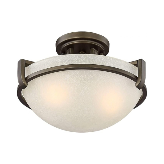 Regency Hill 12" Schoolhouse Semi-Flush Ceiling Light | Lamps Clinic