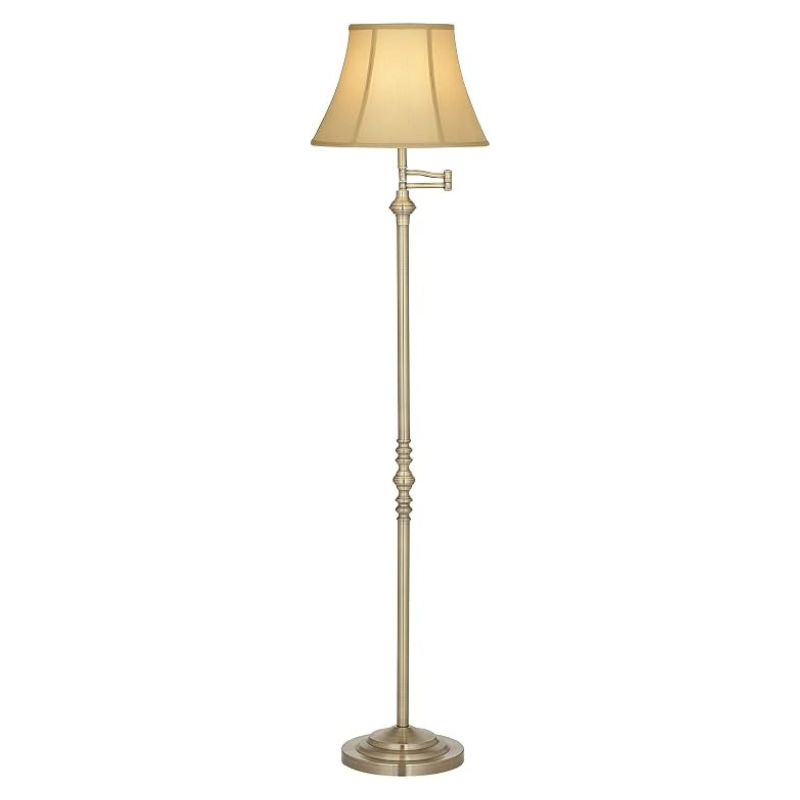 Regency Hill Montebello Brass Swing Arm Floor Lamp
