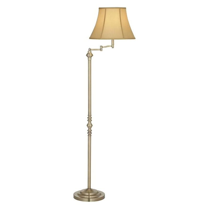 Regency Hill Montebello Brass Swing Arm Floor Lamp