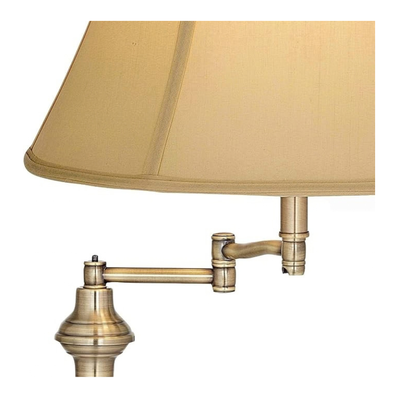 Regency Hill Montebello Brass Swing Arm Floor Lamp