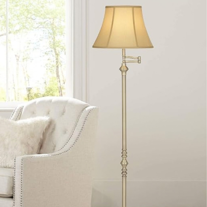 Regency Hill Montebello Brass Swing Arm Floor Lamp