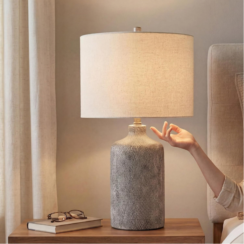 Signature Design by Ashley Linus Ceramic Table Lamp - Antique Black