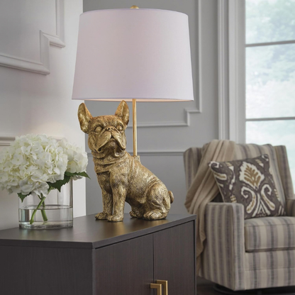 Signature Design by Ashley Wadeland French Bulldog Table Lamp - Gold