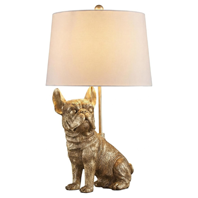 Signature Design by Ashley Wadeland French Bulldog Table Lamp - Gold
